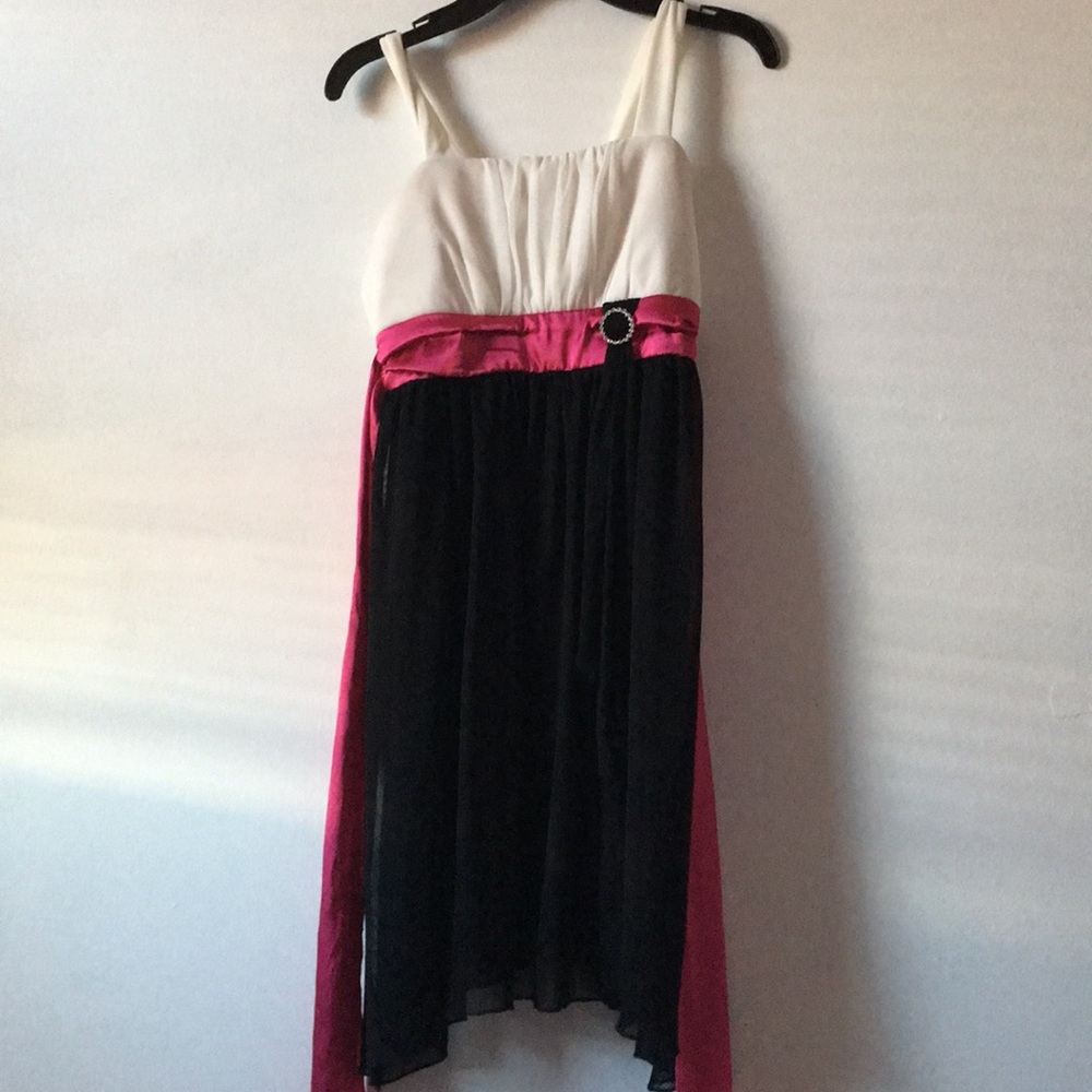 Fancy black and white dress